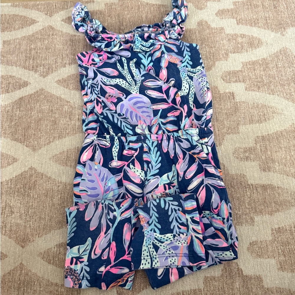 Lilly Pulitizer Toddler Jumpsuit 2-3 Girls Sleeveless Multicolor Pockets